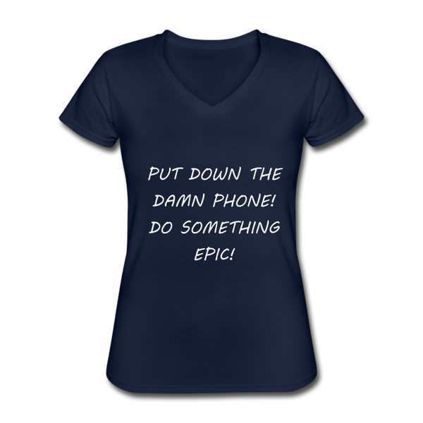 Women's V-Neck T-Shirt - navy